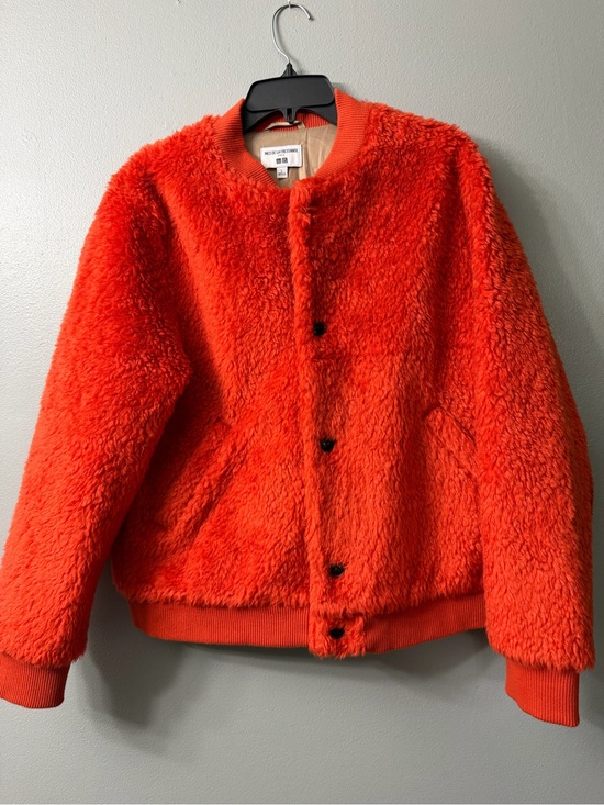 Uniqlo Jackets & Blazers - Uniqlo Ines De La Fressange orange faux fur bomber jacket large